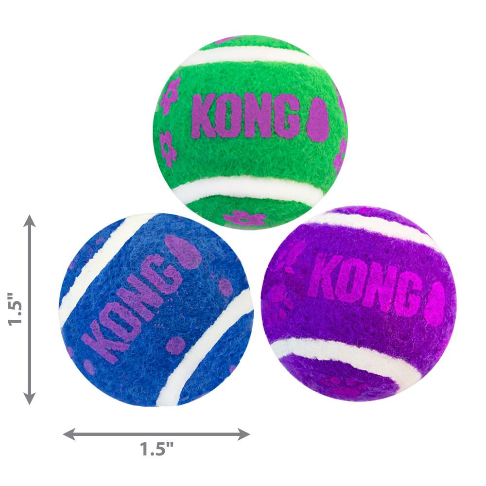 Kong Active Cat Tennis Balls with Bells
