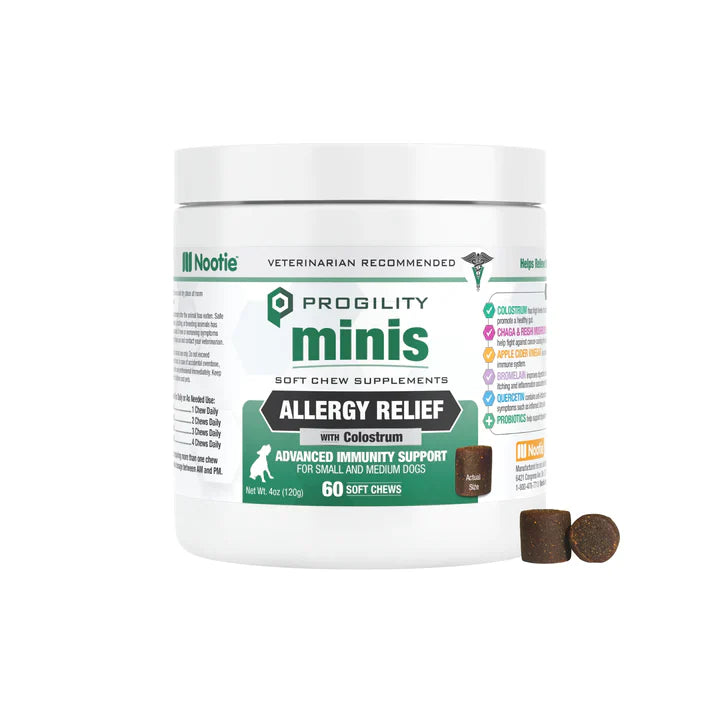 MINI PROGILITY ALLERGY RELIEF SOFT CHEW SUPPLEMENTS FOR SMALL AND MEDIUM DOGS