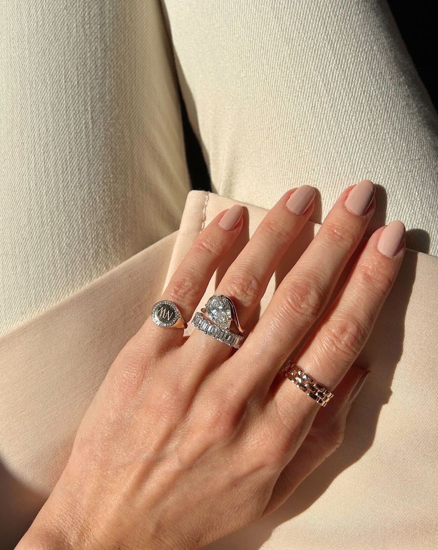 4.02 Pear Lab Diamond in The Curve Whisper Thin®