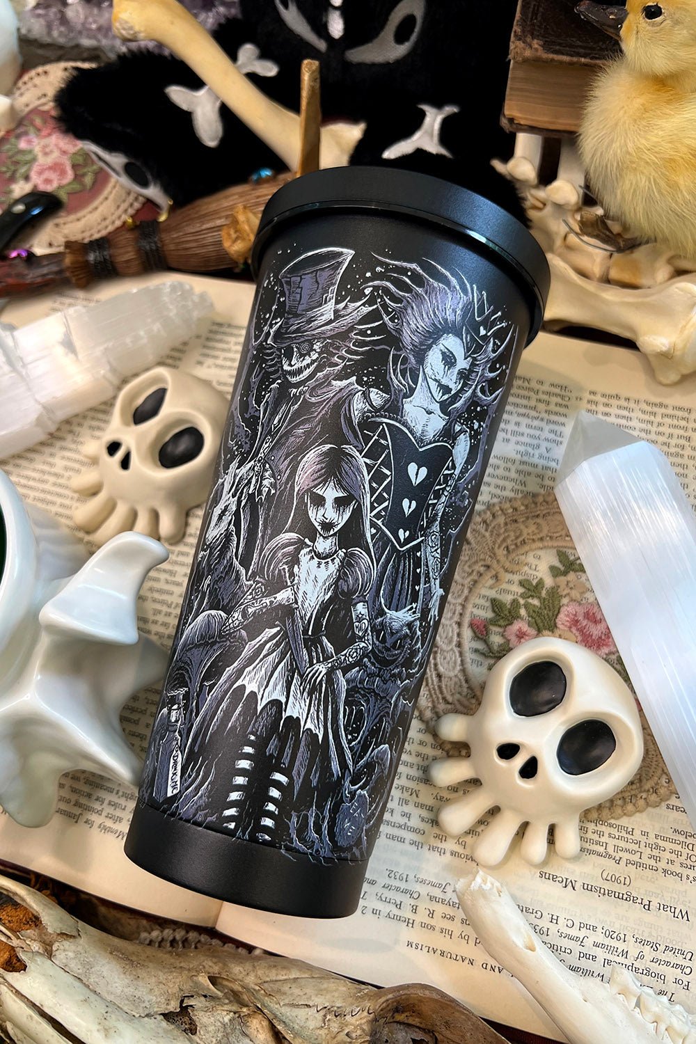 Alice in Wonderland Cold Brew Tumbler with Straw