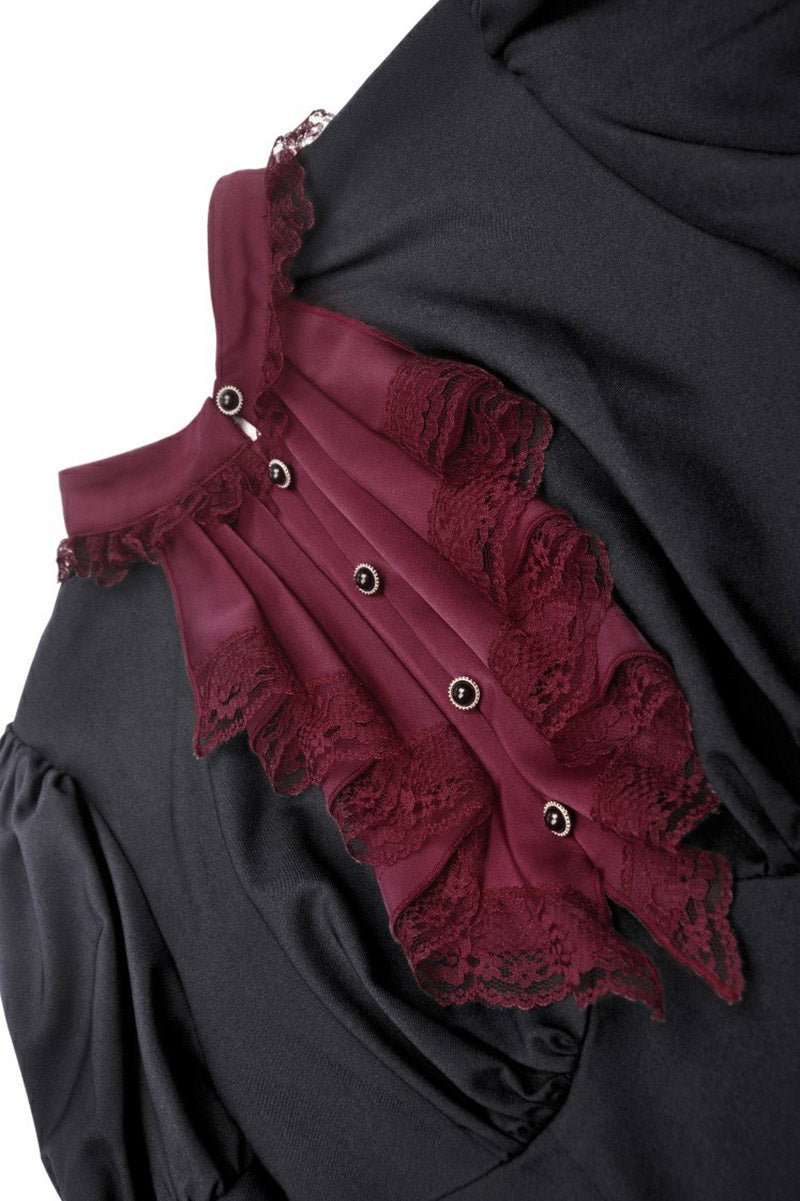 Autumnal Goth Ruffle Dress