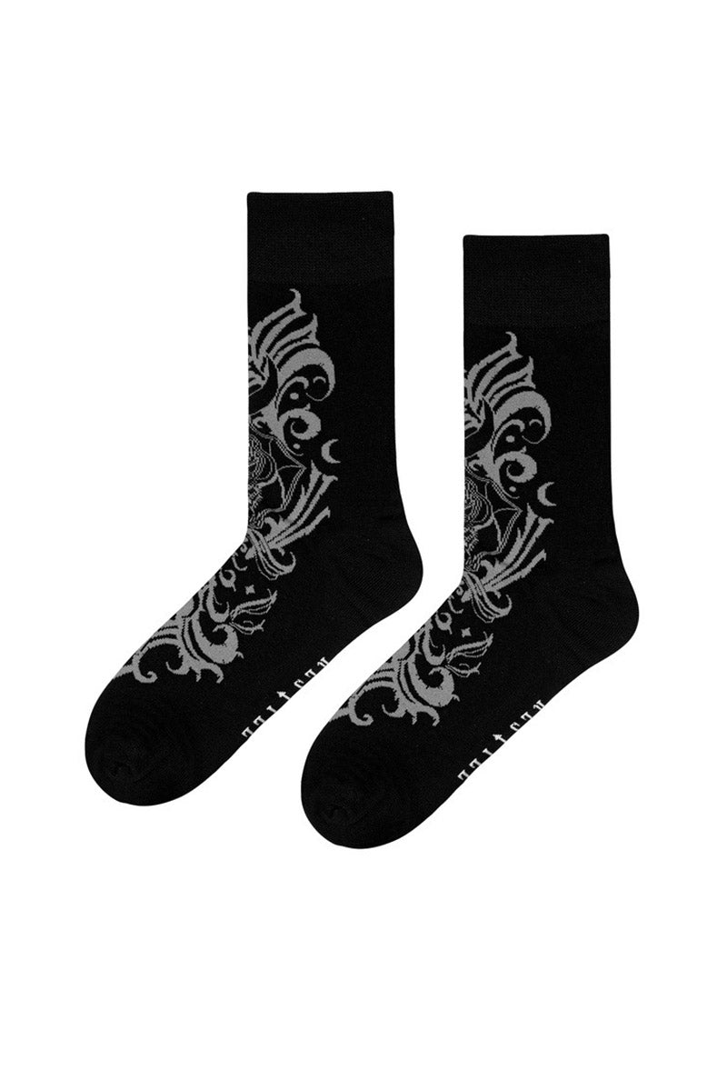 Bat Baroque Jacquard Socks