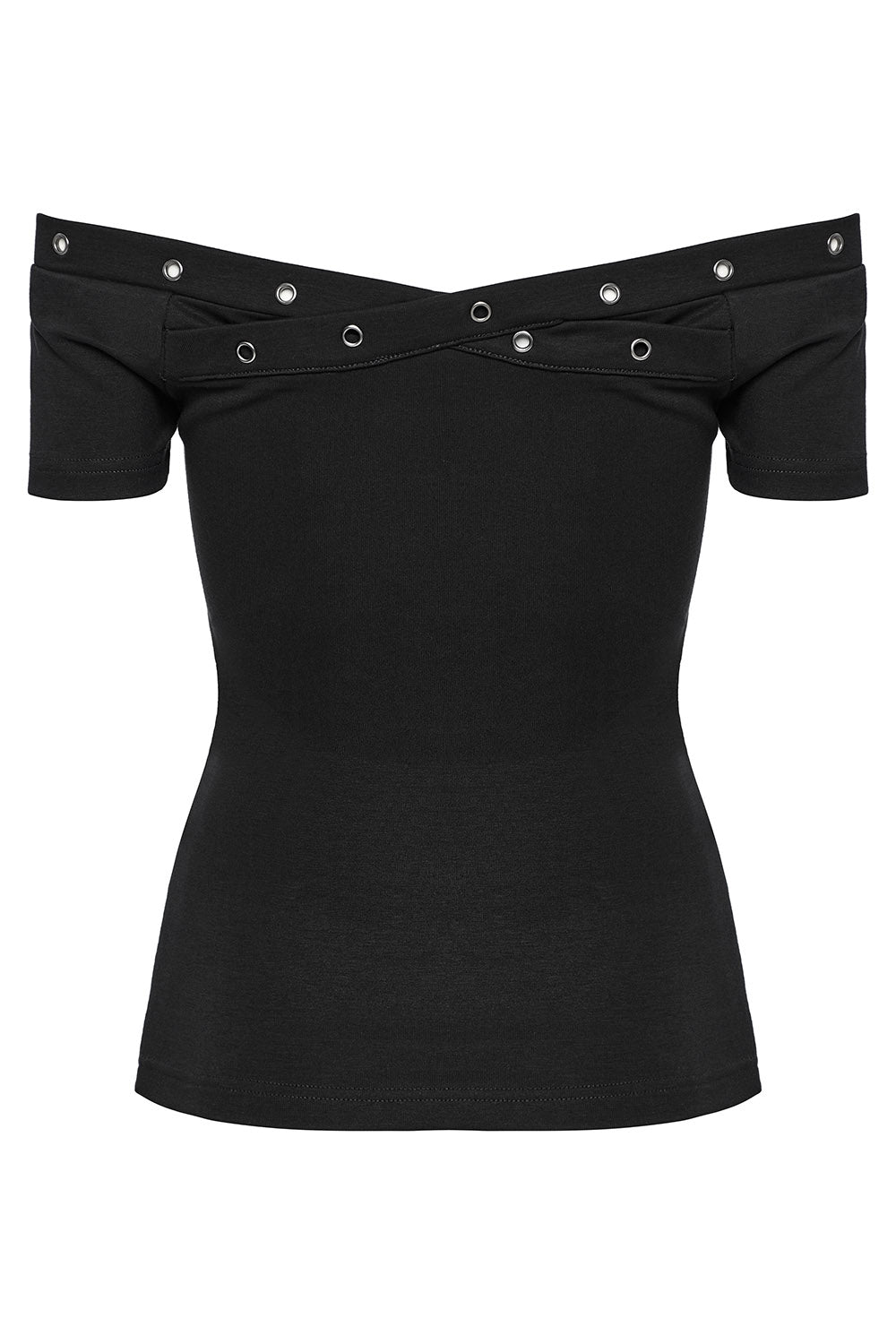 90s Goth Off-the-Shoulder Top