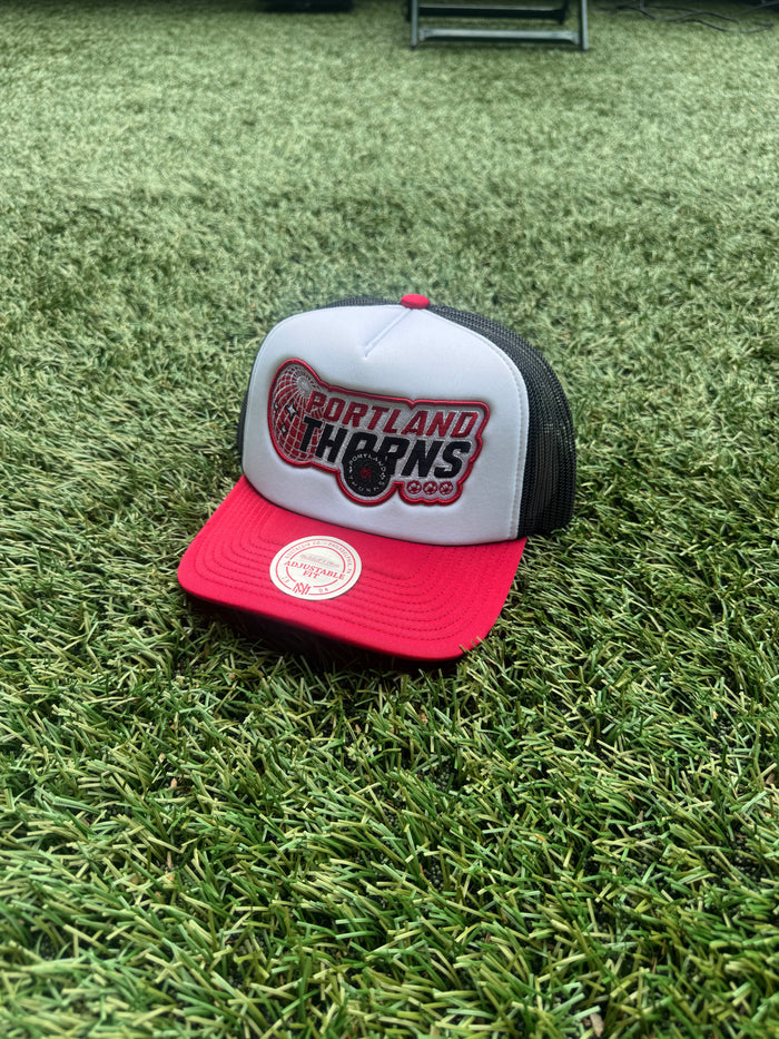 PORTLAND THORNS MENS'S GLOBE TRUCKER HAT