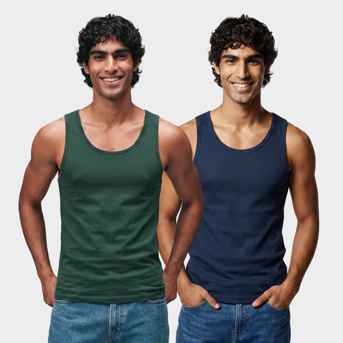 100% Cotton Men's Vest - 2 Pack