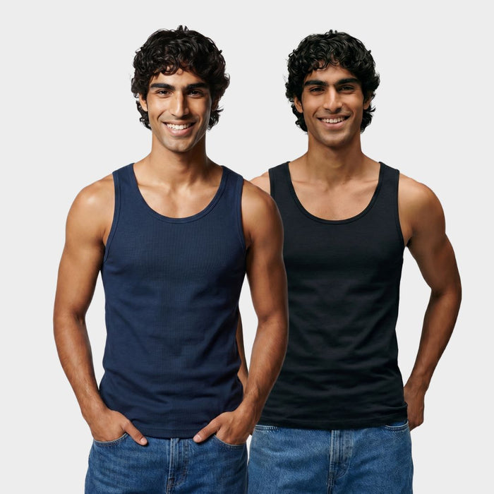 100% Cotton Men's Vest - 2 Pack