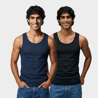 100% Cotton Men's Vest - 2 Pack