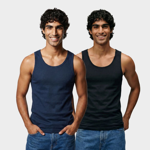 100% Cotton Men's Vest - 2 Pack