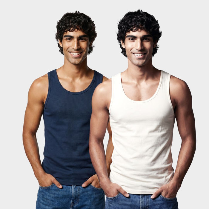 100% Cotton Men's Vest - 2 Pack