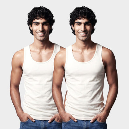100% Cotton Men's Vest - 2 Pack