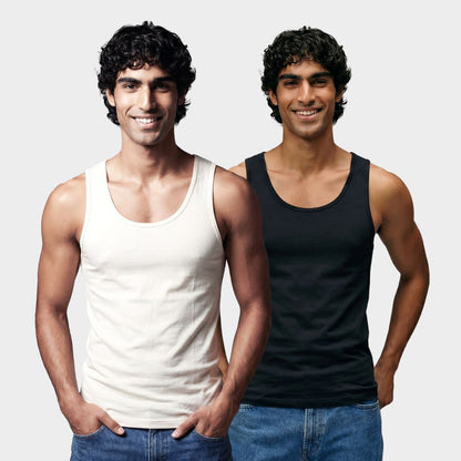 100% Cotton Men's Vest - 2 Pack