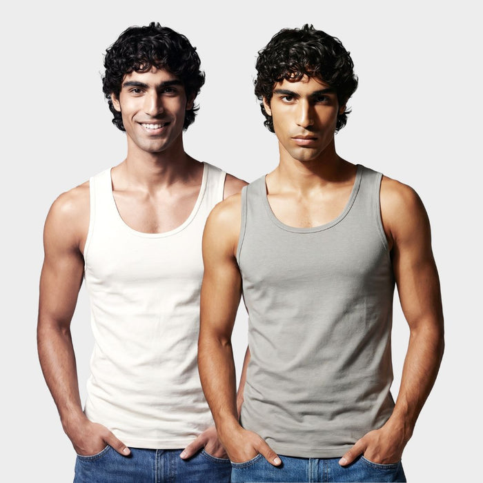 100% Cotton Men's Vest - 2 Pack