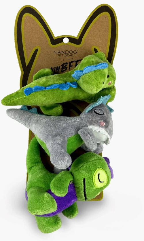 Nandog Pet Gear My BFF Mini Dinos
3 Set Dog & Cat Plush Mini Toys