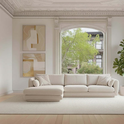 Bloom 3-Seater Sofa w/ Chaise Lounge - Plinth Base