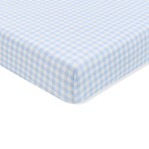 Crib Sheet in Gingham Breeze