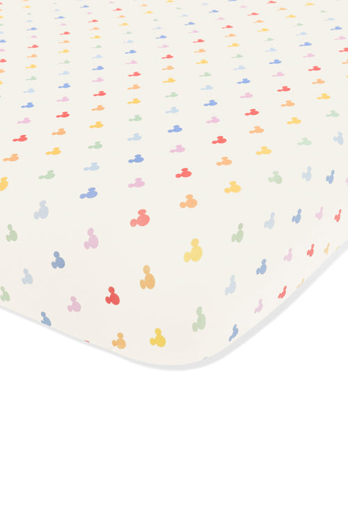 Crib Sheet in Pastel Mickey Mouse