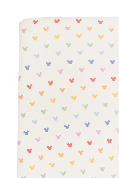 Crib Sheet in Pastel Mickey Mouse