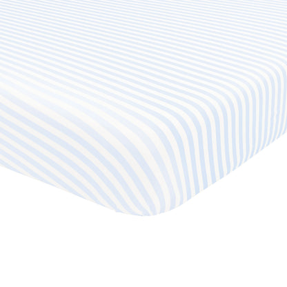 Crib Sheet in Small Mist Stripe