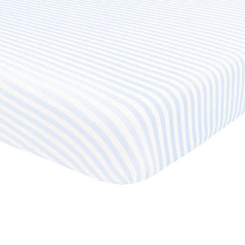 Crib Sheet in Small Mist Stripe