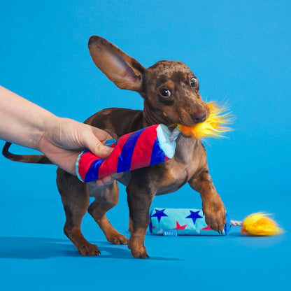 Pet Palette Distribution - BARK Pup-Pup Fireworks Fourth of July Plush Dog Toy Small
