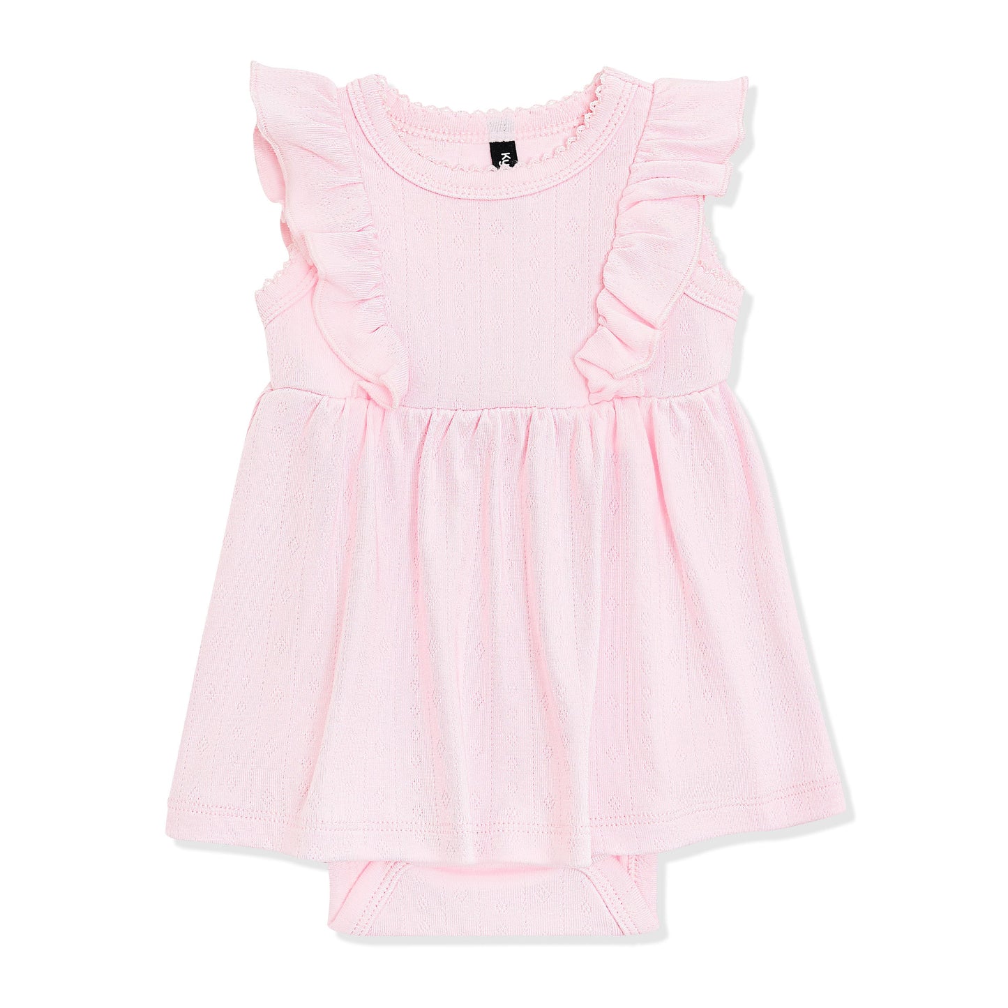 Pointelle Bodysuit Dress in Sakura