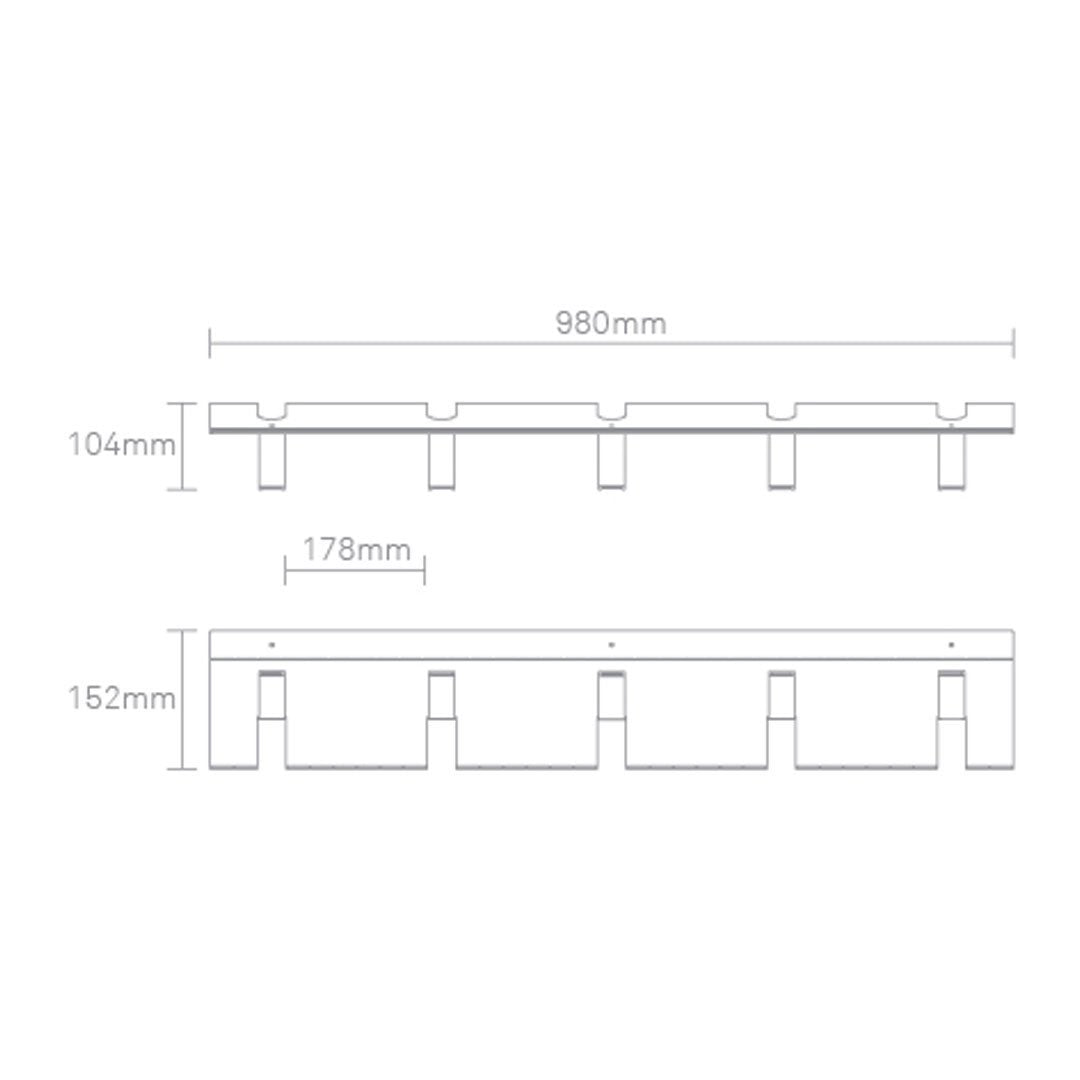 2D:3D Coat Rack
