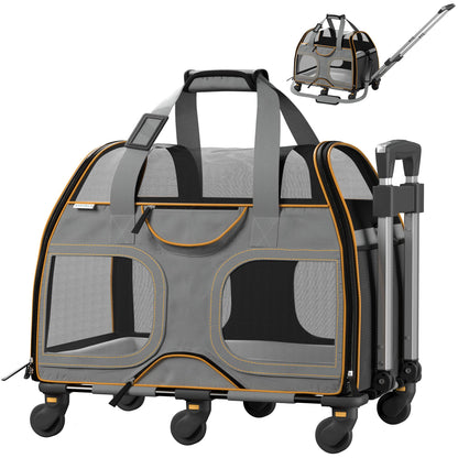 Katziela - Luxury Rider Pet Carrier with Removable Wheels - 4 Colors