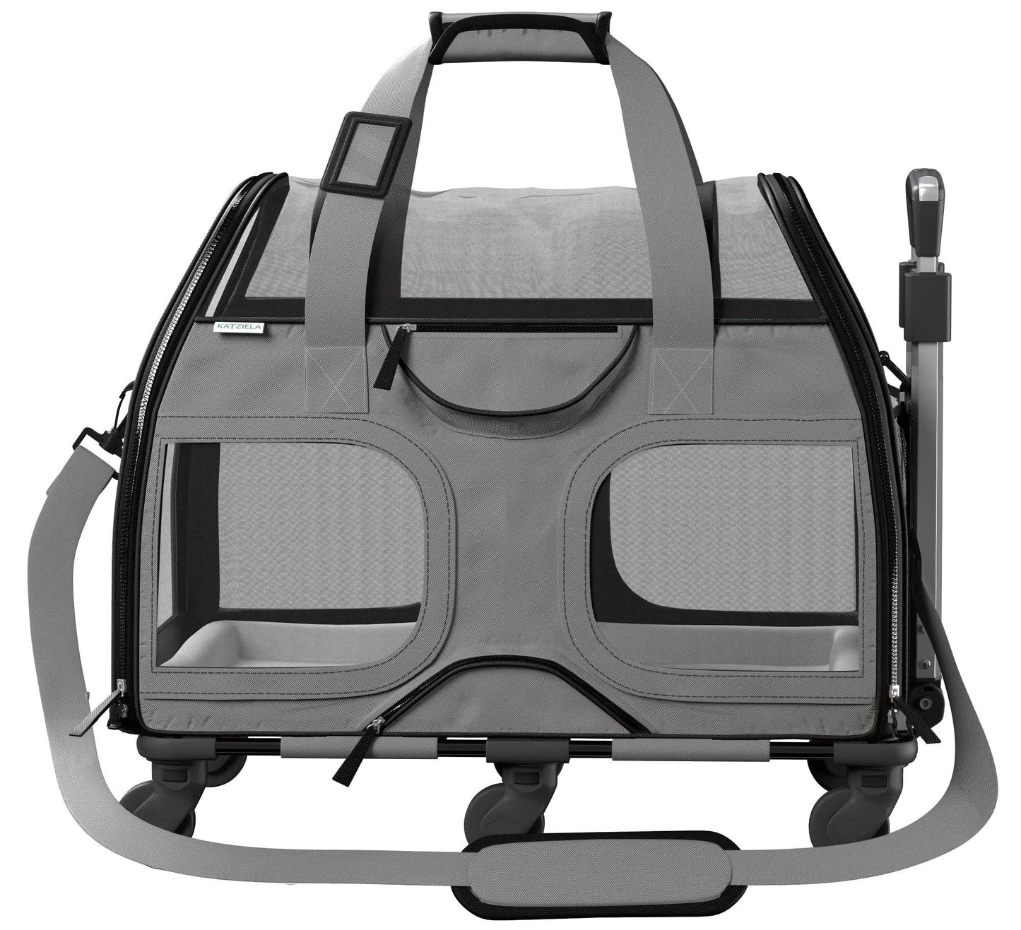 Katziela - Luxury Rider Pet Carrier with Removable Wheels - 4 Colors