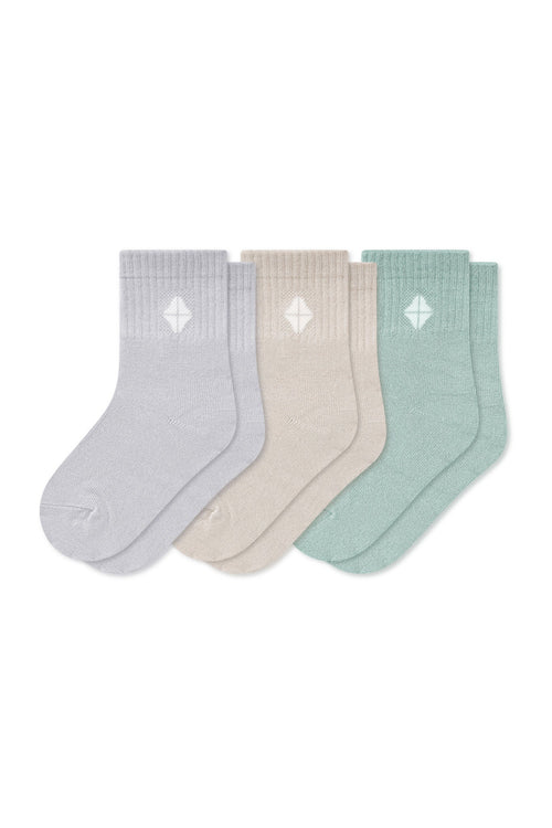 Crew Socks Combo 3-Pack in Neutral