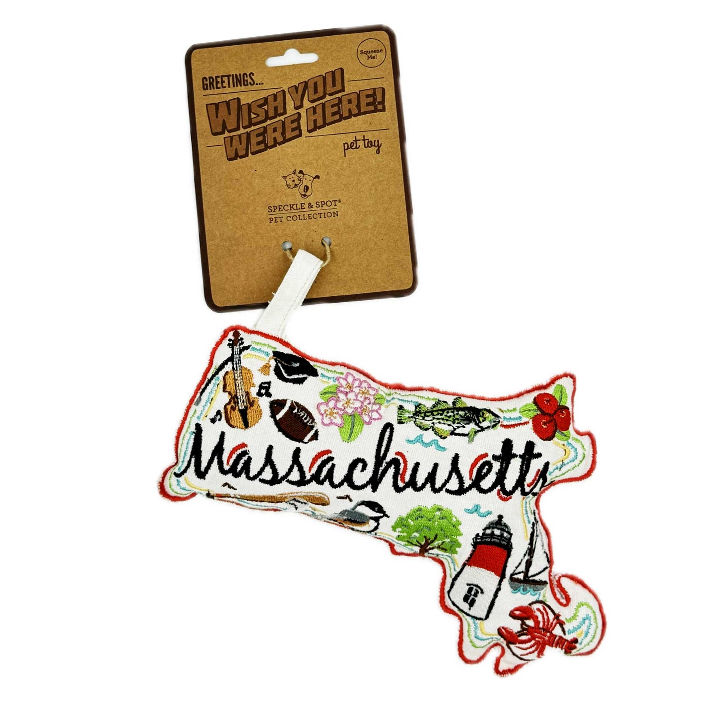 Ore’ Originals - Wish You Were Here Dog Toy | Massachusetts