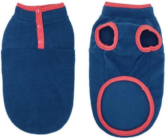 Cozy dog winter vest - durable polyester jacket for small breeds (Blue)