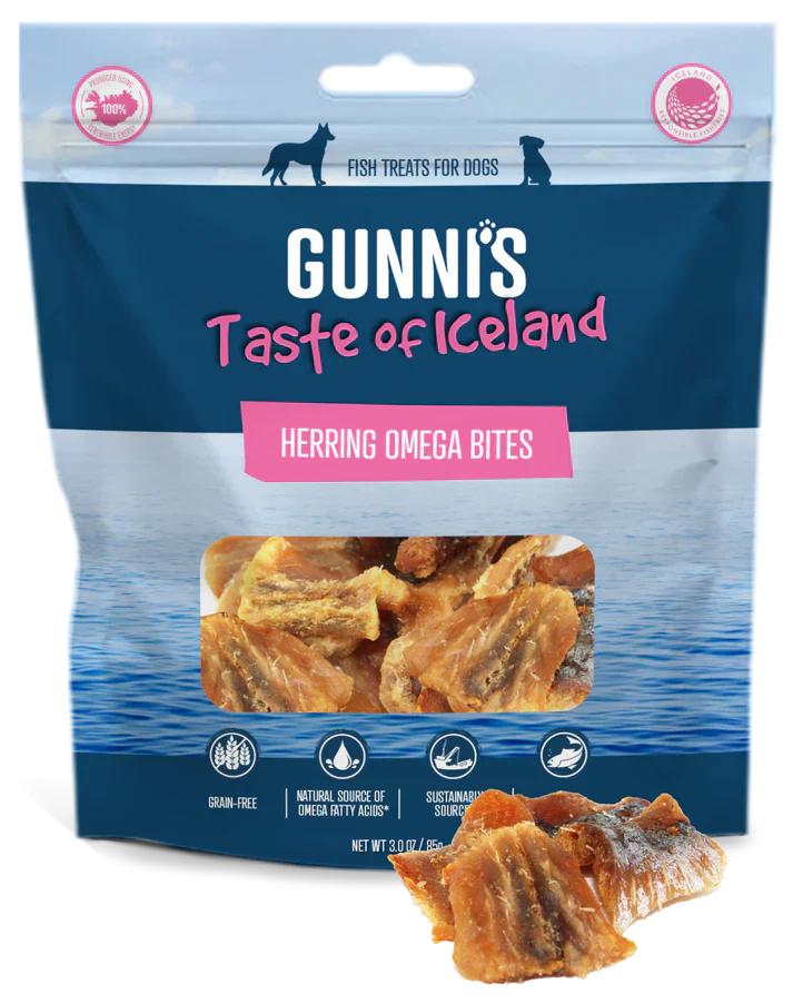 Gunni's A Taste of Iceland Hearring Omega Bites 3 Oz.
