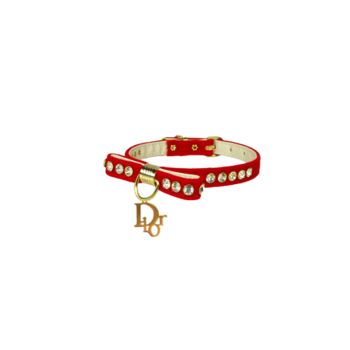 Bark Fifth Avenue - Dior-able Velvet Bow Dog Collar