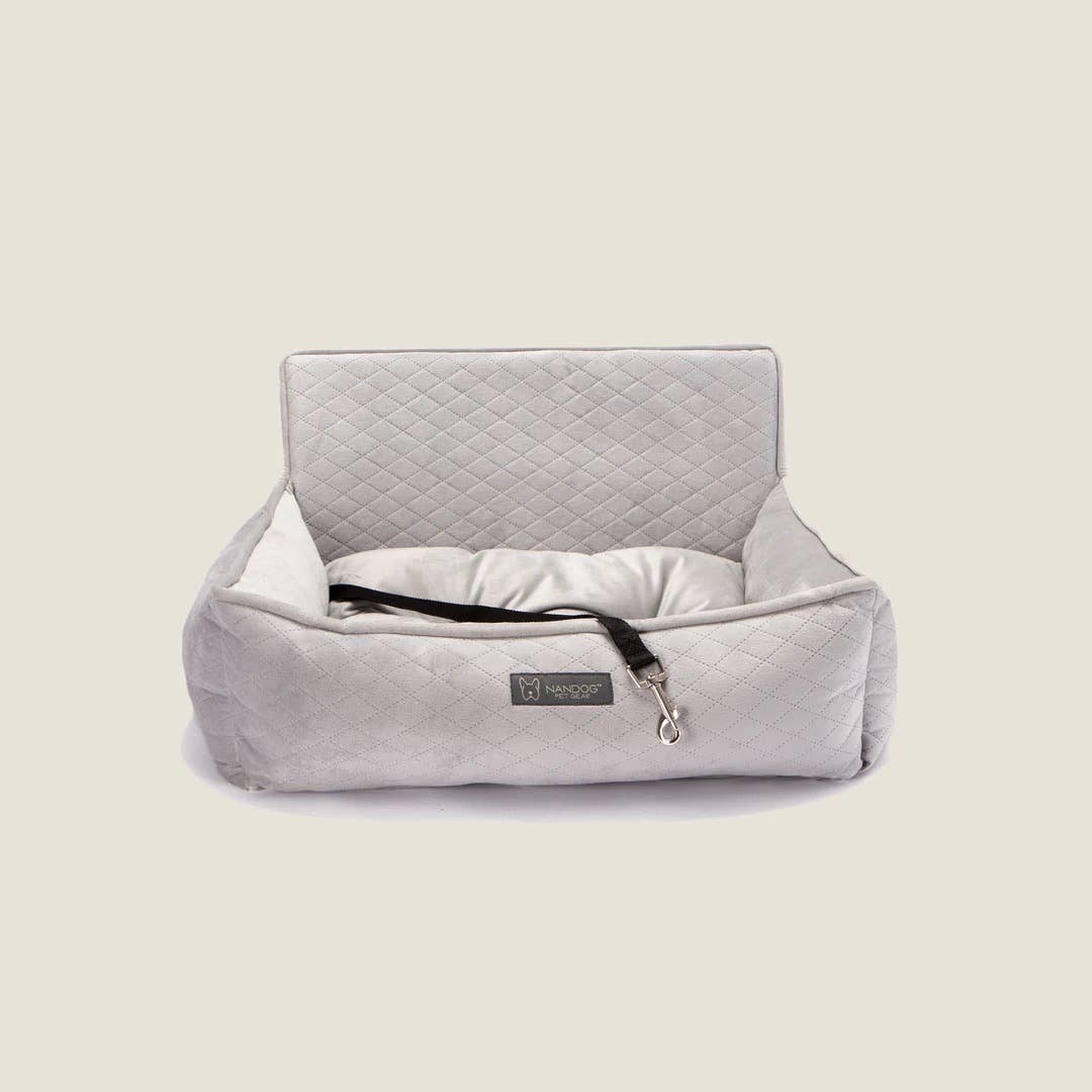 PET GEAR WHOLESALE - Nandog Dog Car Seat (LIGHT GREY) - LARGE