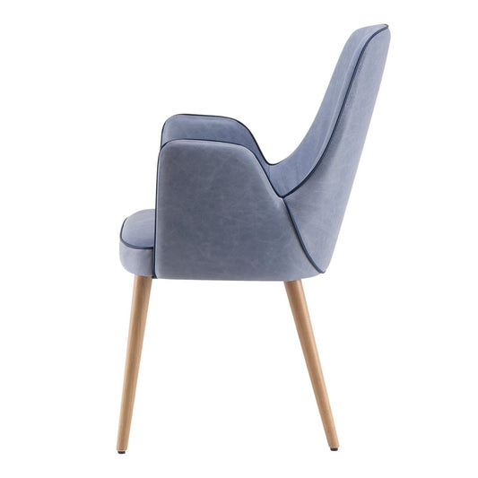 Adima 04 Dining Armchair - Wood Base