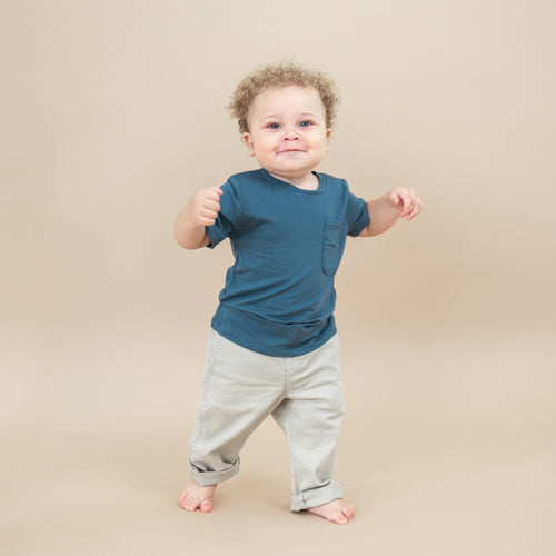 Toddler Crew Neck Tee in Atlantic