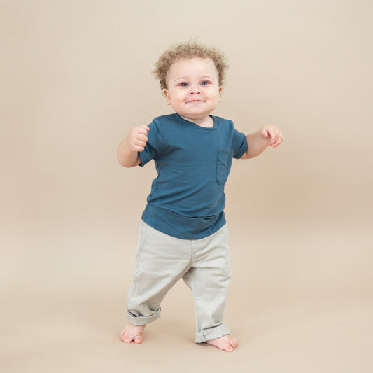 Toddler Crew Neck Tee in Atlantic