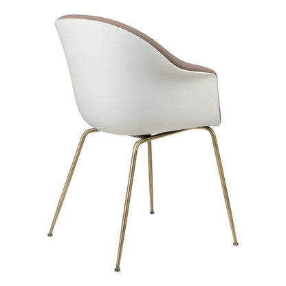Bat Dining Chair - Antique Brass Conic Base - Front Upholstered
