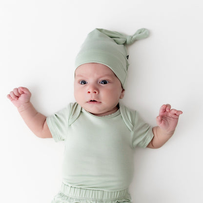 Knotted Cap in Basil