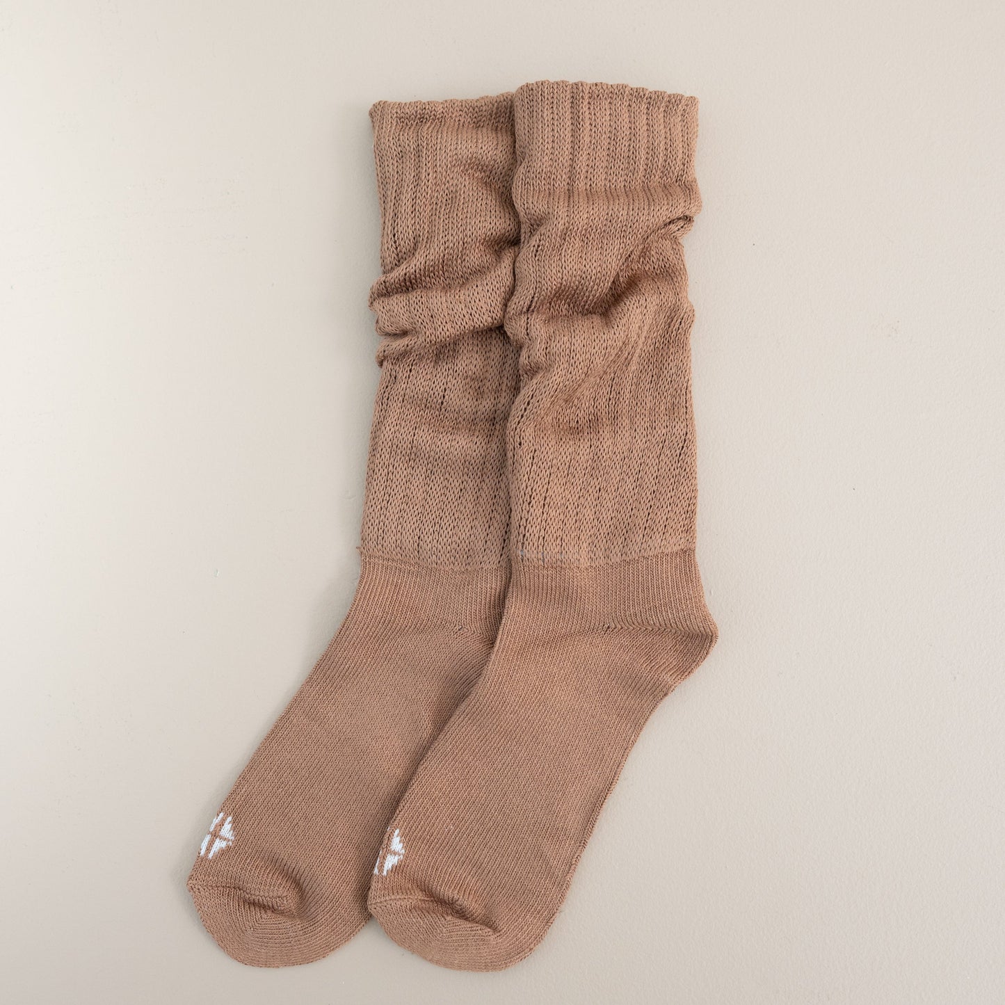 Adult Scrunch Socks in Latte