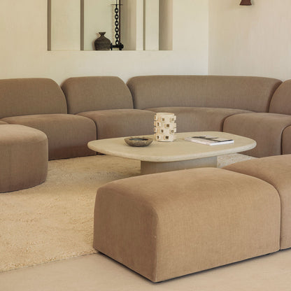 Bulky Pre-Configured L-Shaped Sofa