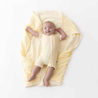 Baby Blanket in Gingham Chamomile 1.0