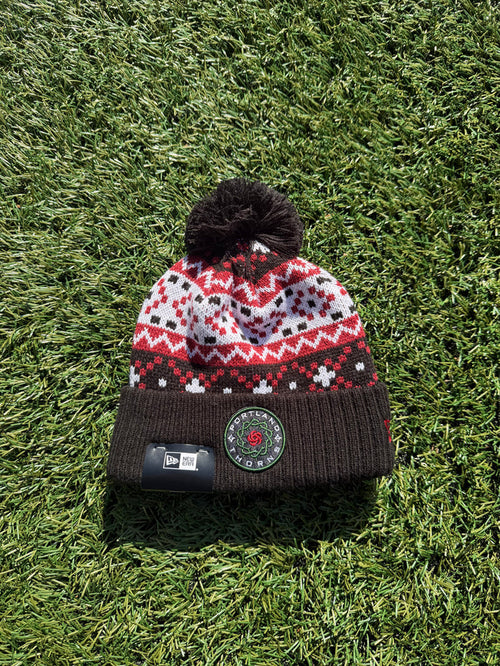 PORTLAND THORNS FC MEN'S KNIT CUFF SWEATER POM BEANIE