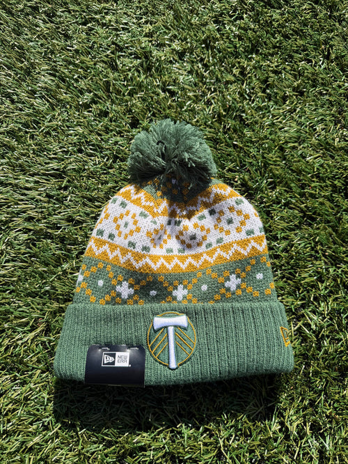 PORTLAND TIMBERS FC MEN'S KNIT CUFF SWEATER POM BEANIE