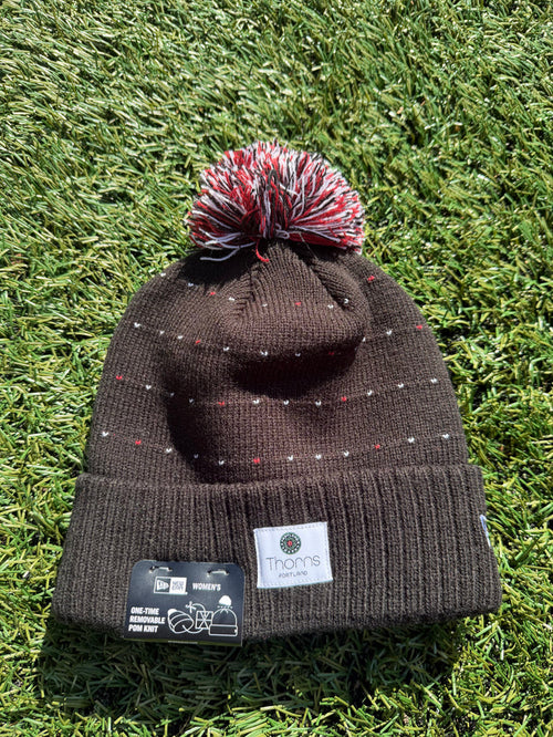 THORNS FC LADIES KNIT CUFF BLACK POM BEANIE