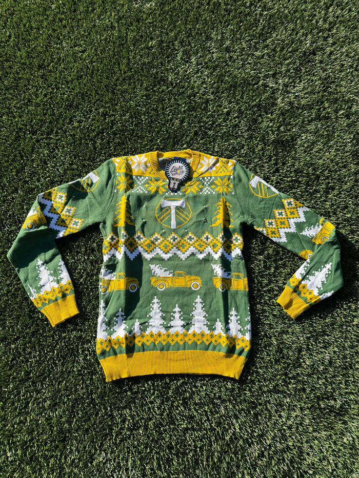 PORTLAND TIMBERS FC MEN'S LIGHT UP UGLY SWEATER