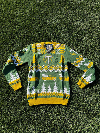 PORTLAND TIMBERS FC MEN'S LIGHT UP UGLY SWEATER