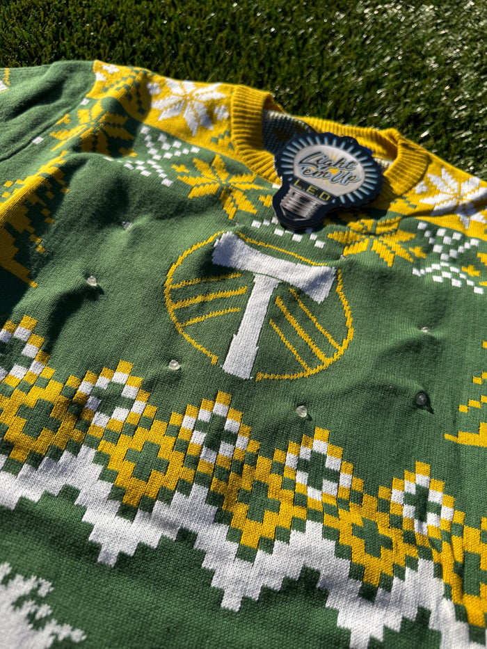 PORTLAND TIMBERS FC MEN'S LIGHT UP UGLY SWEATER
