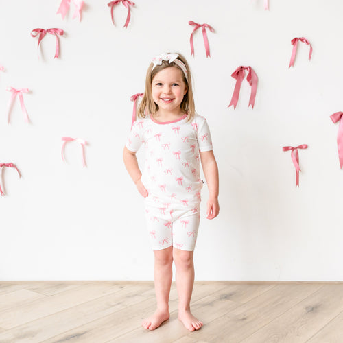 Short Sleeve Pajamas in Bow