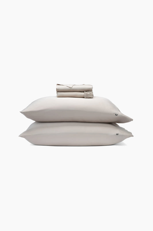 Bamboo Sateen Sheet Set in Sand Stone